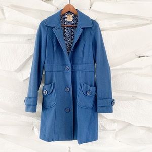 TULLE CLOTHING CO PEA COAT ROYAL BLUE